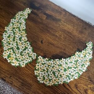 Floral Embroidered Statement Collar